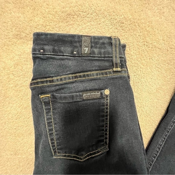 7 For All Mankind Kimmie Skinny Dark Wash Denim Jeans Size 26 - Picture 8 of 10